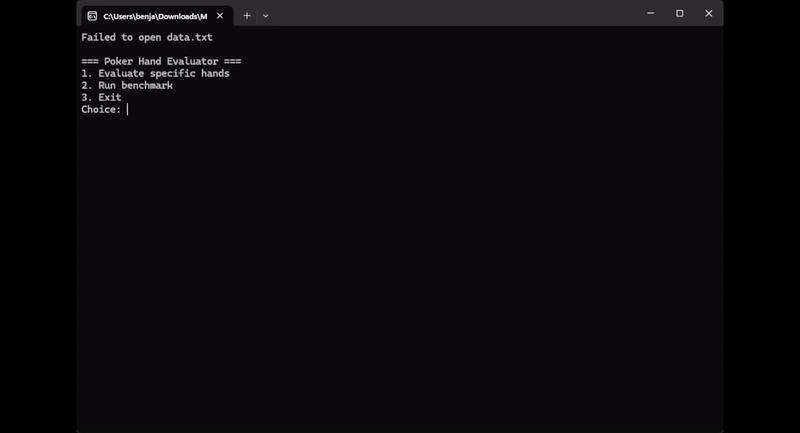 Monte Carlo Poker Evaluator